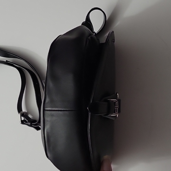 Lauren Ralph Lauren Leather Saddlebag Crossbody Black GUC - Picture 7 of 17